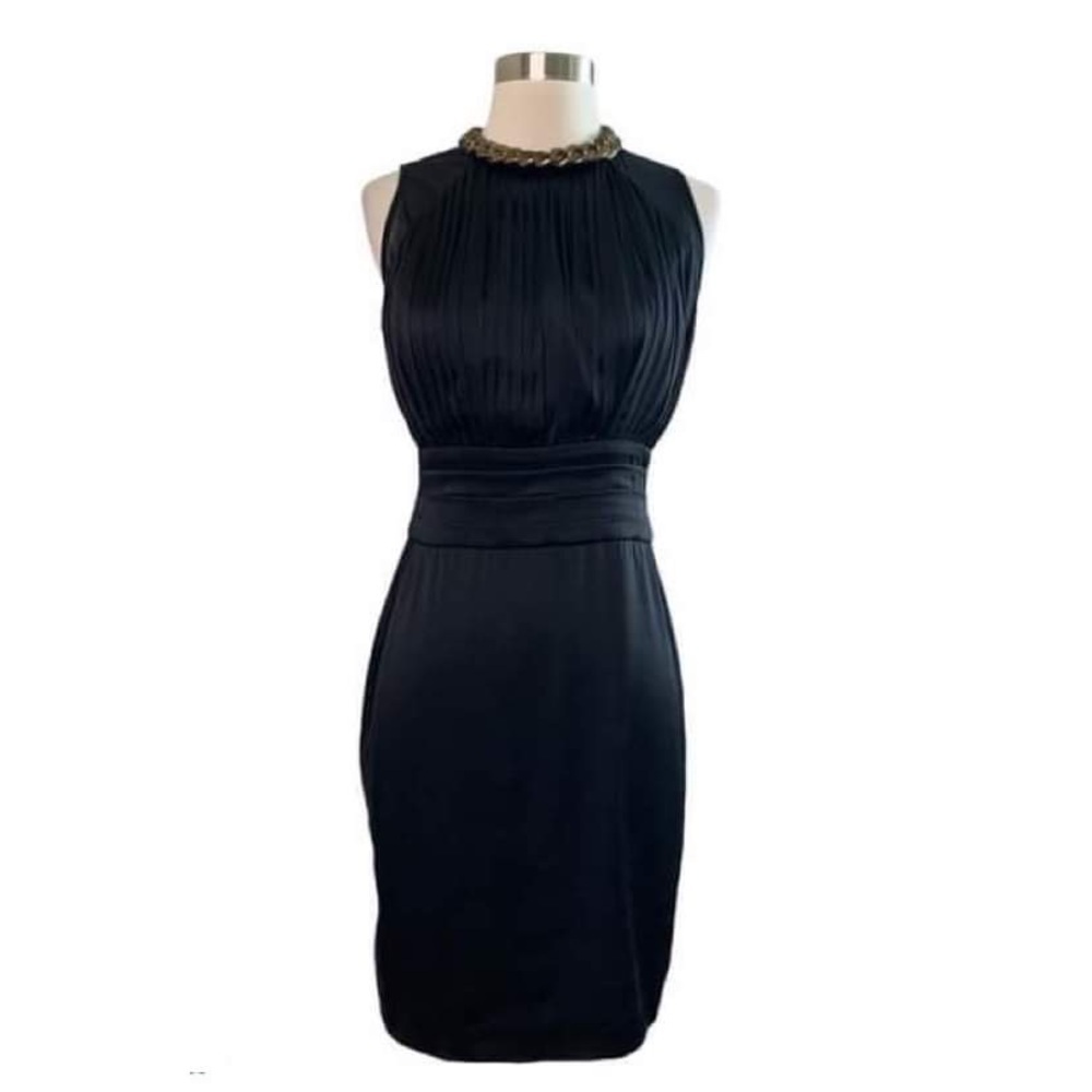 Thomas Wylde 95% Black Silk Mesh Chain Dress Small